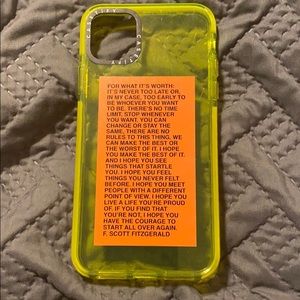 neon yellow casetify case iphone 11 pro max